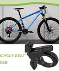 Mountain bike with close-up of Beefed Up Bike Fork Remote Lockout Lever Aluminum Alloy Front Suspension Lock Switch.