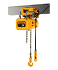 One Ton Electric Chain Hoist With Motorized Trolley And Twenty Foot Lift Providing Smooth Forty Fpm Travel Speed Ready To Roll