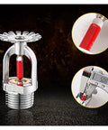 Rock Solid Fire Sprinkler Kit With Blazing Fast 68C Trigger Activation And Dead Simple Dn15 Hookups For Regular Folks Craving Bulletproof Home And Office Protection Gear, detailed view of copper fire sprinkler head.