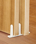4 Pack Universal Closet Door Floor Guide Kit For One Three Eighths Inch Thick Doors ABS Sliding Door Bottom Guide in use.