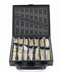 99 Piece Titanium Twist Drill Bit Set 1 To 10mm For Drilling Wood And Metal With Rust Proof Case And Triple Coating That Lasts Longer Than The Rest open case with sorted drill bits