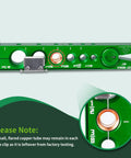 Green HVAC flare tool for copper tubing, 1/4–3/4 in, 45-degree eccentric cone, front view.