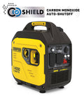 Lightweight 4000 Watt RV Ready Portable Inverter Generator With Quiet Tech For Camping And Tailgating Under 49 Pounds 64 dBA At 23 Feet 3000 Running Watts 4000 Starting Watts Up To 10 Hours Run Time CO Shield Safety