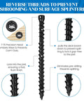 Premium Go To Hidden Deck Screws 10 X 1 7/8 Inch 123 Pcs T15 Star Drive with reverse threads for surface splintering prevention.