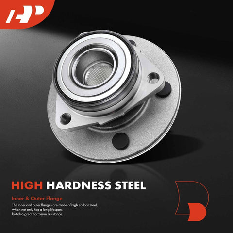 Front Wheel Bearing And Hub Assembly With ABS For Dodge Ram 1500 2000 2001 4WD And 2-Wheel ABS Only 5-Lug Heavy-Duty Roller Bearing