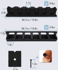 Vertical Fishing Rod Holder Rack for Garage Wall and Ceiling Mount Black 1 Pair Durable Fishing Pole Holders dimensions