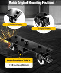 Rolling Caster Kit For Miter Saw Stand DWX726 showing heavy-duty steel wheels with brake lock swivel casters in black finish.