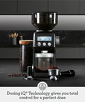 Smart Grinder Pro For Coffee And Espresso In Black Truffle Finish With 60 Settings Dosing IQ Digital Timer Dope Conical Burr Grinder For Fresh Ground Beans And Rich Flavor