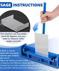 Instructions for 7.87 Inch Steel Bending Brake Manual Sheet Metal Bender shown; demonstrating use with thin metal sheet bending