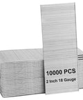 Premium Grade 18 Gauge Brad Nails Two Inch Hot Dipped Galvanized Finish Heavy Duty Rust Proof Fasteners Slide Into F50 Nail Guns Smooth As Butter 10000 Count Contractor Bucket Save Benjamins Daily stacked in bulk.