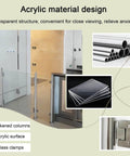Top Shelf Metal Security Gate Featuring Heavy Duty Clear Acrylic Barriers For Warehouses Offices And Retail Spaces Built Tough With No Sweat Daily Operations, highlighting acrylic material and polished columns.