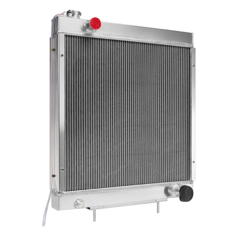 Top Shelf Four Row Aluminum Radiator For JLG Boom Lifts Scissor Lifts And Telehandlers Replacement Cooling Gear, 23.5x24.5in size.