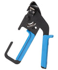 Controlled Tension Cable Tie Tool For LH H And EH Cross Section Ties With Blue And Black Handles Steel Construction