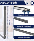 Close-up of drive bit included with Exterior Pocket Hole Screws One And A Half Inch, Washer Head, Coarse Thread set.