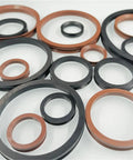 Hella Durable FKM Fluororubber Rotary Water Shaft Seal With O Ring Lip Gasket Cuff Fits VA3 VA20 VA22 VA25 VA30 VA2000 Series VA600 Pro Grade Single Unit, assorted seals in black and brown.