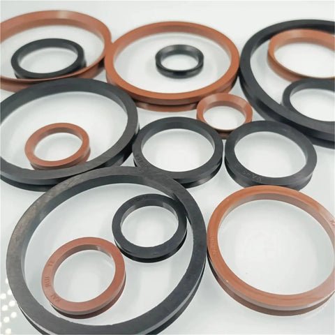 Hella Durable FKM Fluororubber Rotary Water Shaft Seal With O Ring Lip Gasket Cuff Fits VA3 VA20 VA22 VA25 VA30 VA2000 Series VA600 Pro Grade Single Unit, assorted seals in black and brown.