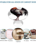 Rooster Cabinet Knob Stainless Steel Round Drawer Pulls For Kitchen Cabinets And Dressers, Modern Vintage Hardware shown with uses