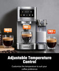Kickstart Your Day Grind With This 20 Bar Espresso Machine Featuring Auto Milk Frother Smart Touchscreen And Sleek Steel Build For Bold Shot Creation No Fuss Cafe Sips Anytime Durable Kitchen Win with adjustable temperature control and milk frother.