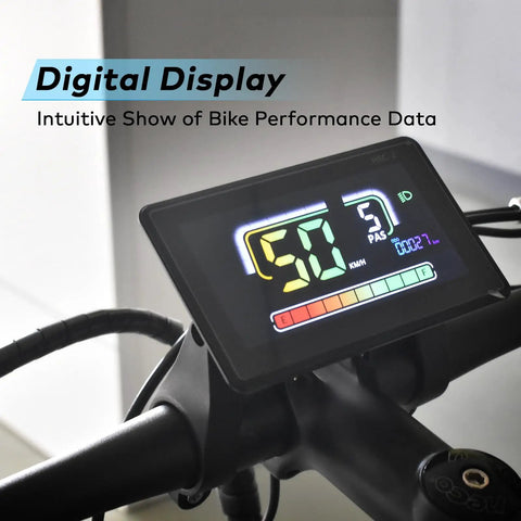 Ebike LCD Display With UART No 2 Protocol Colorful Bike Computer App Connectivity And USB Charging Port Panel Screen Speedometer Odometer 6 Pin Dope Color Display For Everyday Commuters
