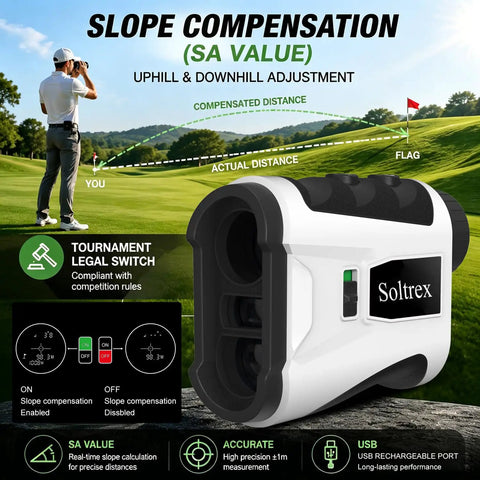 Butter Smooth 1000 Yard Golf Laser Rangefinder With Premium 6.5X Optics And Tournament Legal Slope Switch For Dead Nuts Flag Lock Vibration To Easily Knock It Out Of The Park And Shave Strokes Off Weekends