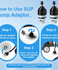 Instructions for using the 2 Pack Inflatable Boat And Paddleboard Pump Adapter Set Premium Brass And PA66 Construction