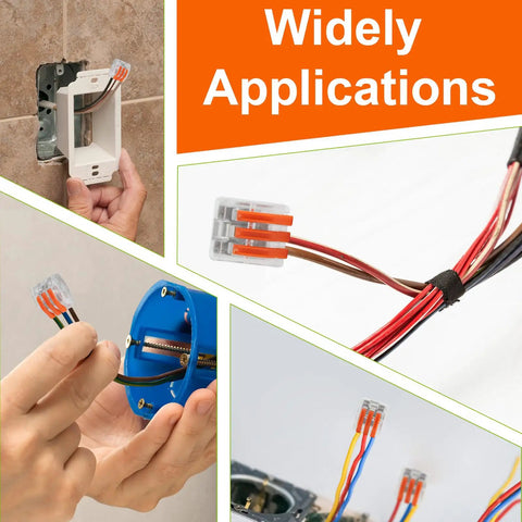 60 Piece Lever Wire Connector Kit with 2 3 4 5 Port Push In Quick Connectors for wiring in home and job site applications