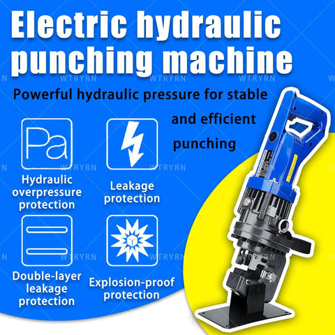 Heavy Duty Electric Hydraulic Punch Press Tool For Angle Steel And Metal Sheets Featuring A Lightning Fast 1400 Watt Motor Compact Build And Ergonomic Grip That Takes Zero Sweat Ripping Through Tough Shop Projects Daily