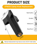 Slick Pool Filter Pump Clamping Band Knob Fits Pentair SMBW 2000 4000 Series Replace 076033, black, 3in, durable design.