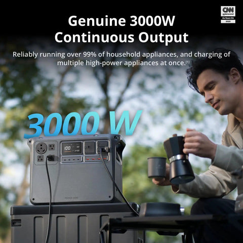 Power 2000 Portable Power Station With 2048Wh LFP Battery And 3000W Peak Output, off grid solar generator in outdoor use scene
