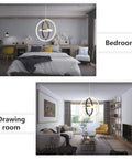 Chandeliers Modern Black And Gold Ring Pendant Light Fixture With Adjustable Heights 3000K Warm White Eyesafe Cozy Vibe Contemporary Ceiling Lighting For Bedrooms and Living Rooms