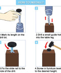 How to install Kick the Wobble For Good These Universal Adjustable Furniture Levelers step-by-step guide for stable tables.