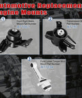 Straight Up Built Tough Three Piece Engine Motor Mount Set For Kia Optima L4 2.4 2011 2015 showing two motor mounts and one torque strut.