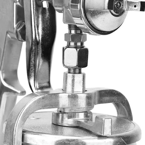 Close-up of Premium Pneumatic Paint Spray Gun Featuring 2.0 Mm Suction Feed Nozzle for detailed painting work.