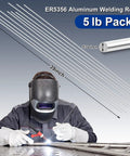 Garage Tested 5 Lb Aluminum TIG Welding Rod ER5356 Filler Wire 3/32 In for auto marine DIY with welder in action