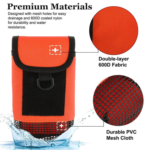 Orange Mesh Scuba Diving Gear Bag With Snorkeling Equipment Storage Pocket For SMBs Reels Gloves Flashlights And Small Cameras