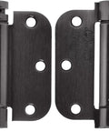 Self-Closing Door Hinge Set 3.5 Inch By 3.5 Inch Oil-Rubbed Bronze Finish Durable Steel Construction With Hardware Included Pack Of 2