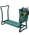 Folding Garden Kneeler And Seat With Free Tool Pouches For Easy Weeding, EVA Foam Knee Pad Keeps Clothes Clean, Sturdy And Lightweight Bench