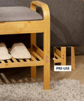 Killer Grip Peel And Stick Cork Bumper Pads For Kitchen Cabinets Furniture Drawers Self Adhesive Dots on bamboo storage bench pre-use.
