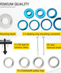 Pro Grade Crankshaft Seal Tool Set For Removal And Installation With Camshaft Oil Seal Puller Kit, Premium Aluminum Adapters, Easy Pull And Press, 8-20mm Bolt Adapter, 28-64mm Sealing Adapter, 10-27mm Gasket, Rust Resistant