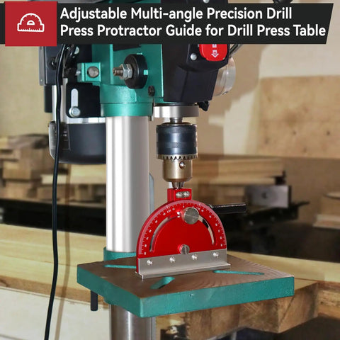 Adjustable Multi Angle Drill Press Protractor Square Guide The Handy Angle Finder with Crystal Clear Scale on drill press