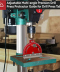 Multi Angle Drill Press Protractor Square With Adjustable -85 To 85 Degrees Aluminum Alloy Angle Finder attached to drill press