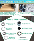4 Sets 3500 Lb Trailer Bearing Kit For 1-3/8 To 1-1/16 Inch Spindle Boat Trailer Axle EZ-Lube Ready Kit packaging details
