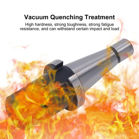 Heavy Duty Milling Chuck Collet Shank Holder For CNC Lathe Operations With Vacuum Quenched Steel Build For Extreme Hardness And Toughness Plus Integrated Structure To Disperse Pressure Like A Boss, showcasing vacuum quenching treatment.