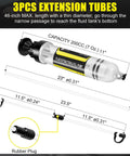 Knuckle Busting 200Cc Fluid Extractor And Fill Hand Pump Manual Oil Change Syringe with extension tubes and rubber plug