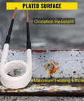 Heavy Duty Four Piece Induction Heater Coil Kit With 3 Mm Brass Cores, oxidation resistant coil on rusted metal surface.