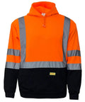 Hi Viz Hooded Sweatshirt For Men ANSI Class 3 High Visibility Workwear With Knit Lining And Black Bottom Orange X Large Reflective Safety Hoodie For Construction And Outdoor Jobs Easy Care Machine Wash
