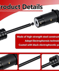Heavy Duty Trailer Hitch Lock Pin One Quarter Inch Diameter Two And One Half Inch Long For Truck Car Boat RV Fits Class III And IV Hitches Anti Theft Towing Lock With Easy Install And Durable Steel Construction, shown in black steel with electrophoretic paint finish.
