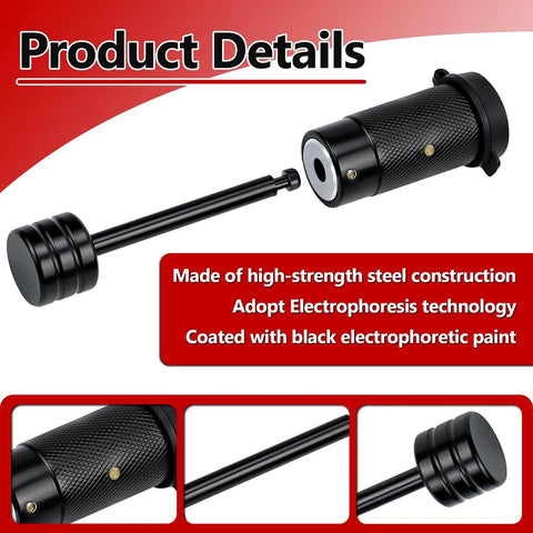 Heavy Duty Trailer Hitch Lock Pin One Quarter Inch Diameter Two And One Half Inch Long For Truck Car Boat RV Fits Class III And IV Hitches Anti Theft Towing Lock With Easy Install And Durable Steel Construction, shown in black steel with electrophoretic paint finish.