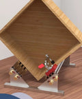 Heavy Duty Aluminum Table Saw Spline Clamp Jig With Four Flip Limiters And Uhmw Gliding Tracks, showing wood alignment setup.