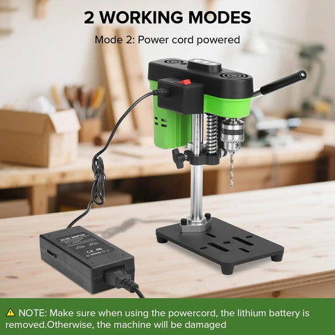 Compact Mini Bench Drill Press For Home Use High Precision And Low Noise Operation perfect for DIY projects, power cord connected.